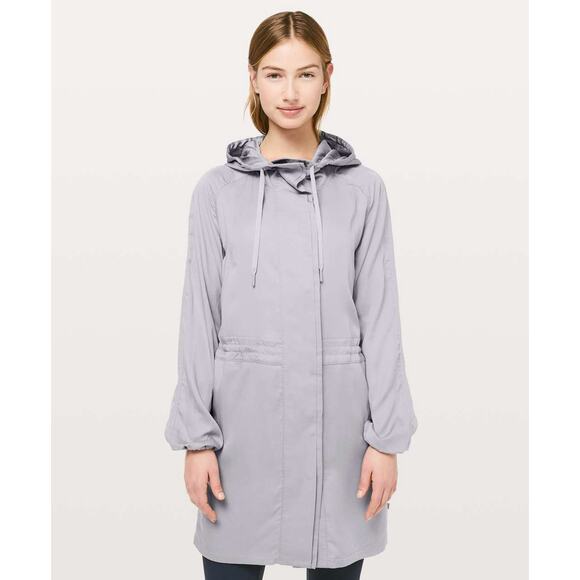 LULULEMON City Stroll Jacket Silverscreen Purple Gray Sz 12 {3M20} - Picture 2 of 8